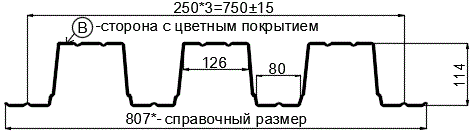 Фото: Профнастил Н114 х 750 - B (ПЭ-01-9003-1) в Егорьевске