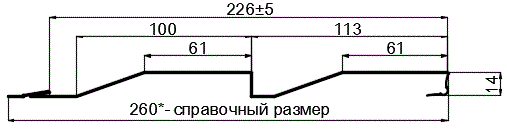 Фото: Сайдинг МП СК-14х226 (ПЭ-01-RR32-0.45) в Егорьевске