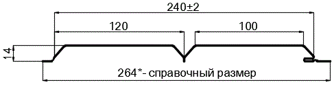 Фото: Сайдинг Lбрус-15х240 (Steelmatt-20-8017-0.4±0.08мм) в Егорьевске