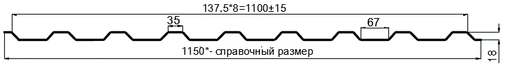 Фото: Профнастил оцинкованный МП20 х 1100 (ОЦ-01-БЦ-0.55) в Егорьевске