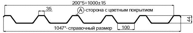 Фото: Профнастил С44 х 1000 - A (ПЭ-01-1014-0.45) в Егорьевске