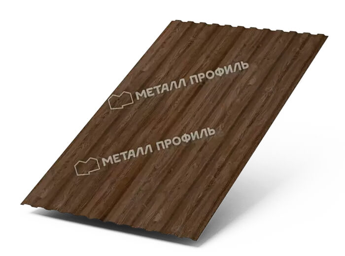 Фото: Профнастил МП10 х 1100 - B (ECOSTEEL_MA_Д-01-МореныйДуб-0.5) в Егорьевске