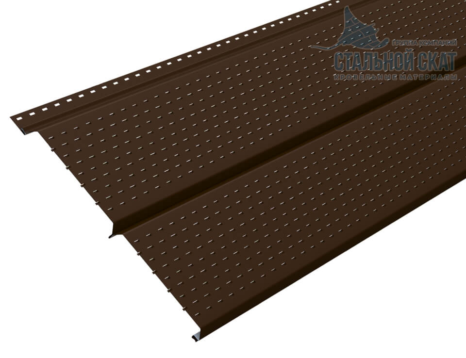 Софит перфор. Lбрус-XL-14х335 (VALORI-20-Brown-0.5) в Егорьевске