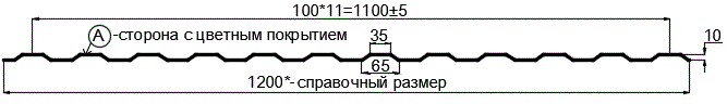 Фото: Профнастил МП10 х 1100 - A (ECOSTEEL-01-Мореный дуб-0.5) в Егорьевске