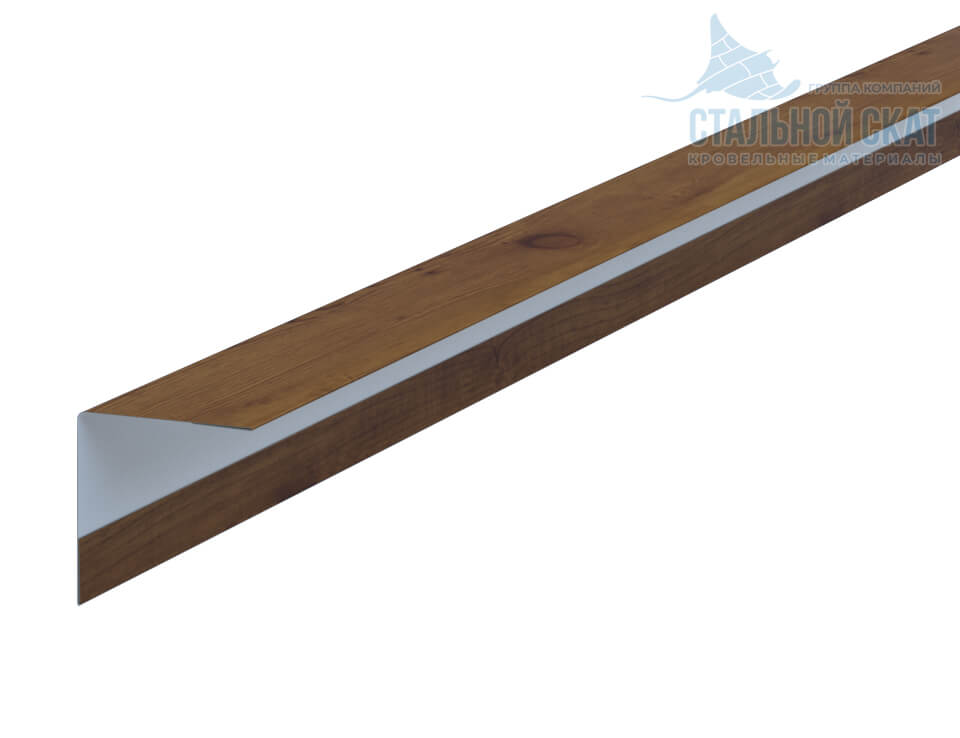 Фото: Планка угла наружного 30х30х3000 (ECOSTEEL_T-12-Дуб-0.45) в Егорьевске