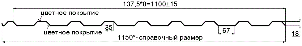 Фото: Профнастил МП20 х 1100 - R (ECOSTEEL_T_Д-01-ЗолотойДуб-0.5) в Егорьевске