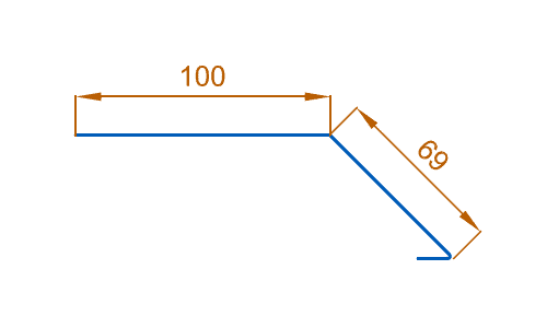 Планка карнизная 100х69х2000 NormanMP (ПЭ-01-6018-0.5) в Егорьевске