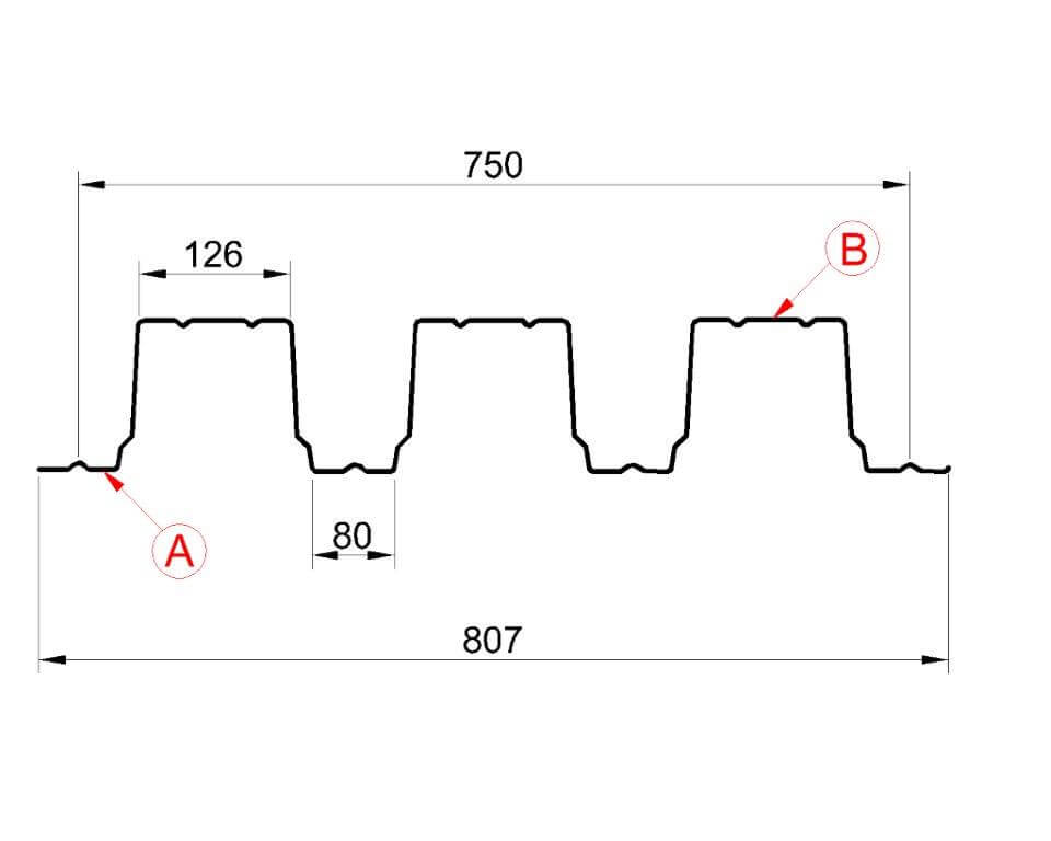 Профнастил Н114 х 750 - A (ПЭ-01-9003-0.8) в Егорьевске