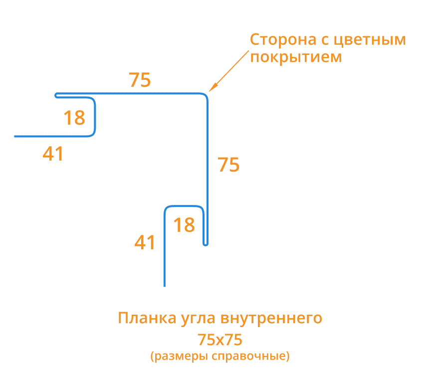 Планка угла наружного сложного 75х75х3000 (ECOSTEEL_T-12-Золотой Орех-0.45) в Егорьевске