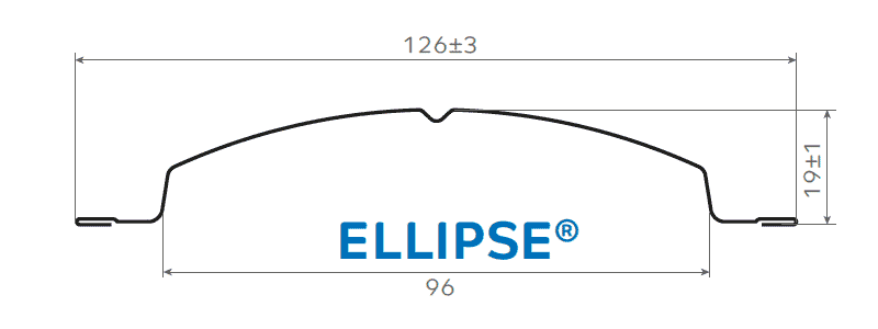 Штакетник металлический МП ELLIPSE-O 19х126 Двусторонний (ПЭМАД-01-7024 | 7024-0.4±0.08мм). в Егорьевске