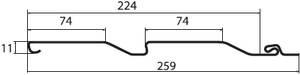 Сайдинг Корабельная доска XL Grand Line Standart ванильный (3,6м) в Егорьевске