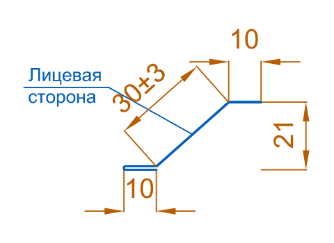 Планка начальная сайдинга 10х20х3000 (ПЭ-01-ЦВ-0.45) в Егорьевске