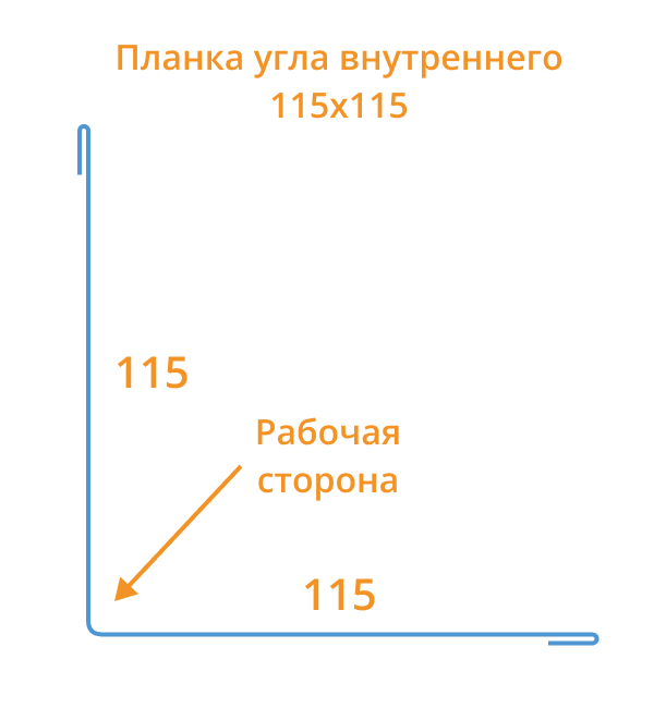 Планка угла внутреннего 115х115х2000 (VikingMP-01-9005-0.45) в Егорьевске