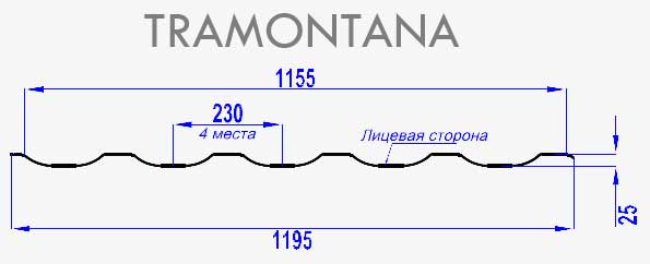 Металлочерепица МП Трамонтана-X (VALORI-20-DarkGrey-0.5) в Егорьевске