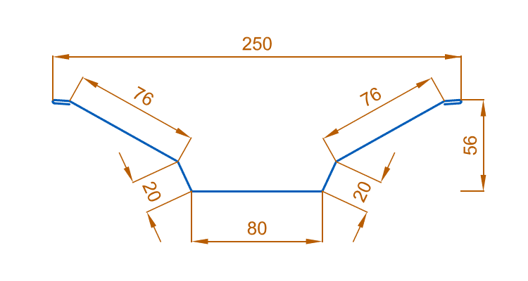 Планка ендовы верхняя 76х76х2000 (ПЭ-01-5005-0.45) в Егорьевске