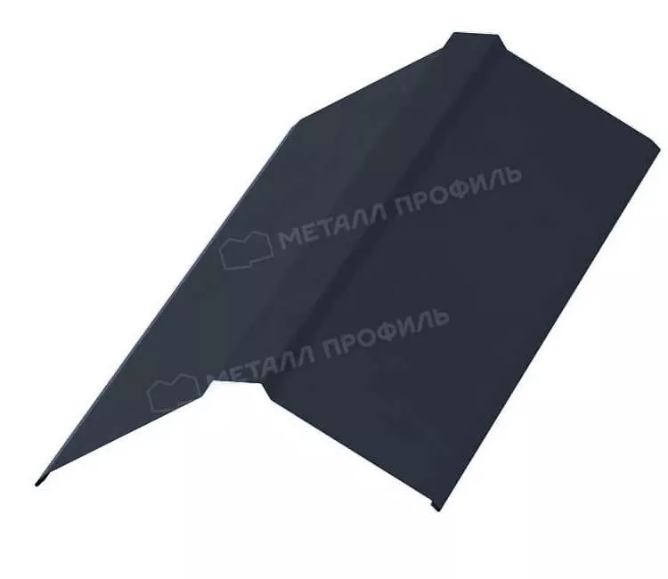Фото: Планка конька плоского 150х150х2000 NormanMP (ПЭ-01-7016-0.5) в 