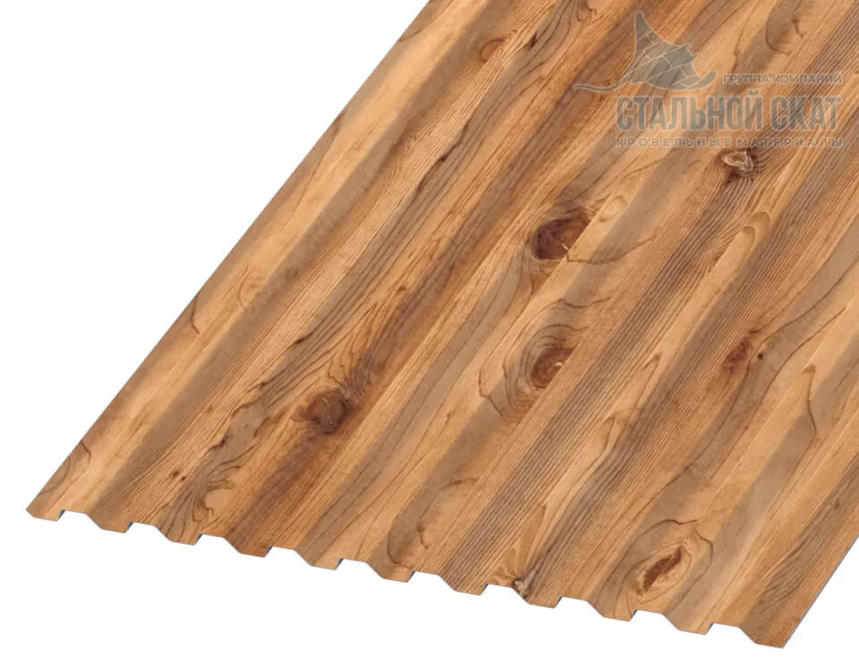 Профнастил С21 х 1000 - B (ECOSTEEL_T-01-Кедр-0.5) в Егорьевске