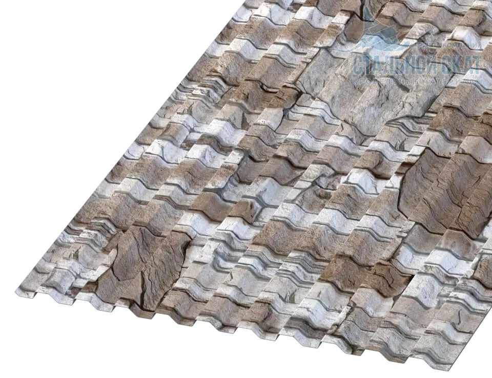 Фото: Профнастил С21 х 1000 - B (ECOSTEEL-01-Песчаник-0.5) в Егорьевске