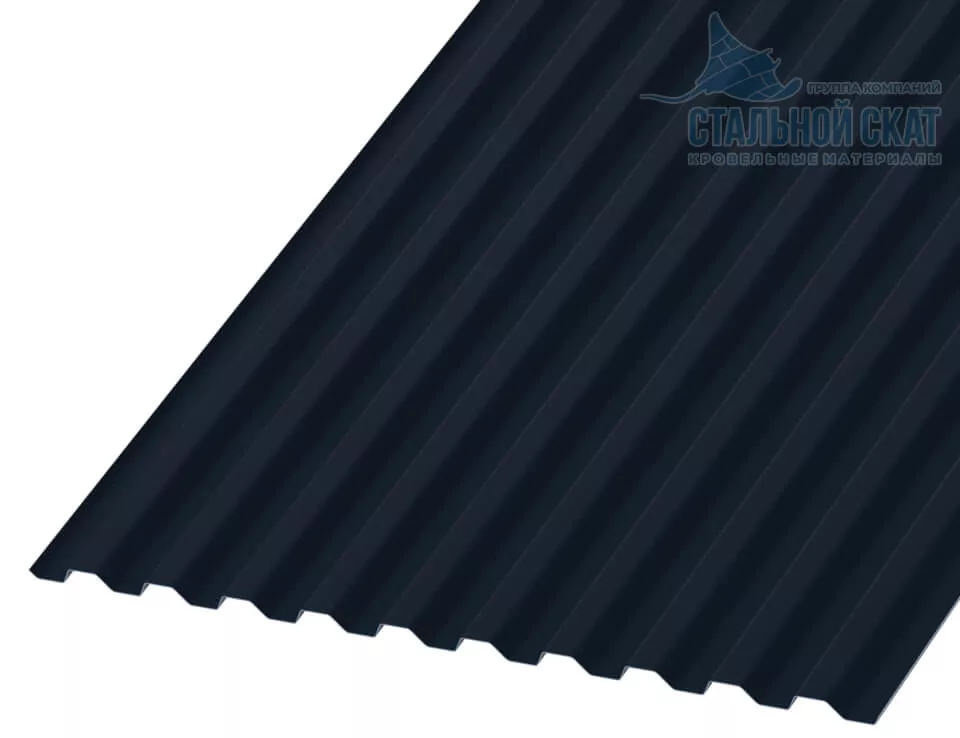 Фото: Профнастил С21 х 1000 - B (VALORI-20-DarkGrey-0.5) в Егорьевске