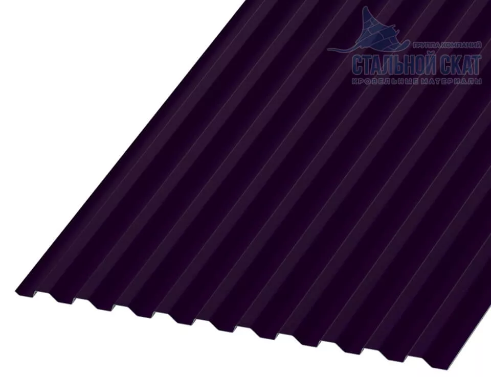 Фото: Профнастил С21 х 1000 - B (VALORI-20-Violet-0.5) в Егорьевске