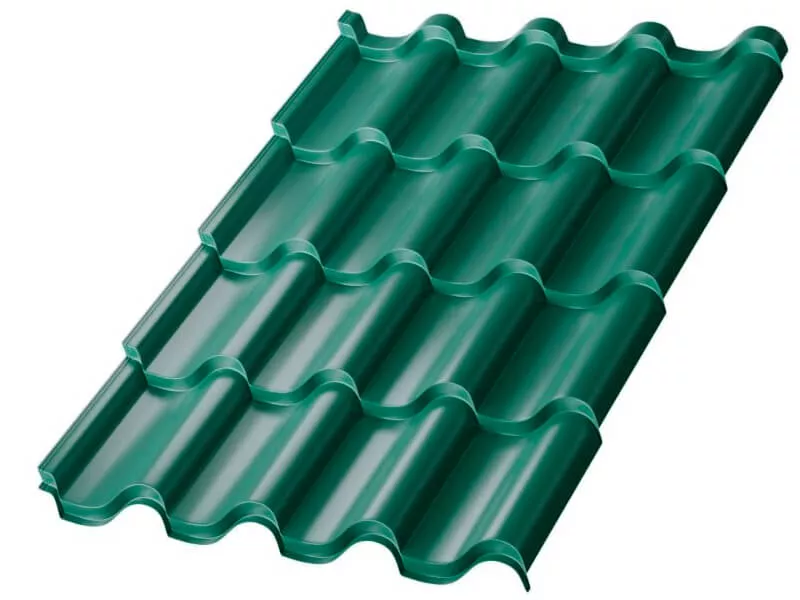 Металлочерепица МП Монтерроса-XL (PURMAN-20-6005-0.5) в Егорьевске
