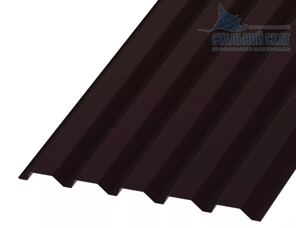 Фото: Профнастил С44 х 1000 - B (VALORI-20-DarkBrown-0.5) в Егорьевске