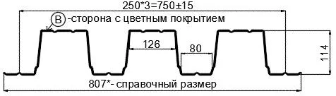 Фото: Профнастил Н114 х 750 - B (ПЭ-01-9003-1) в Егорьевске