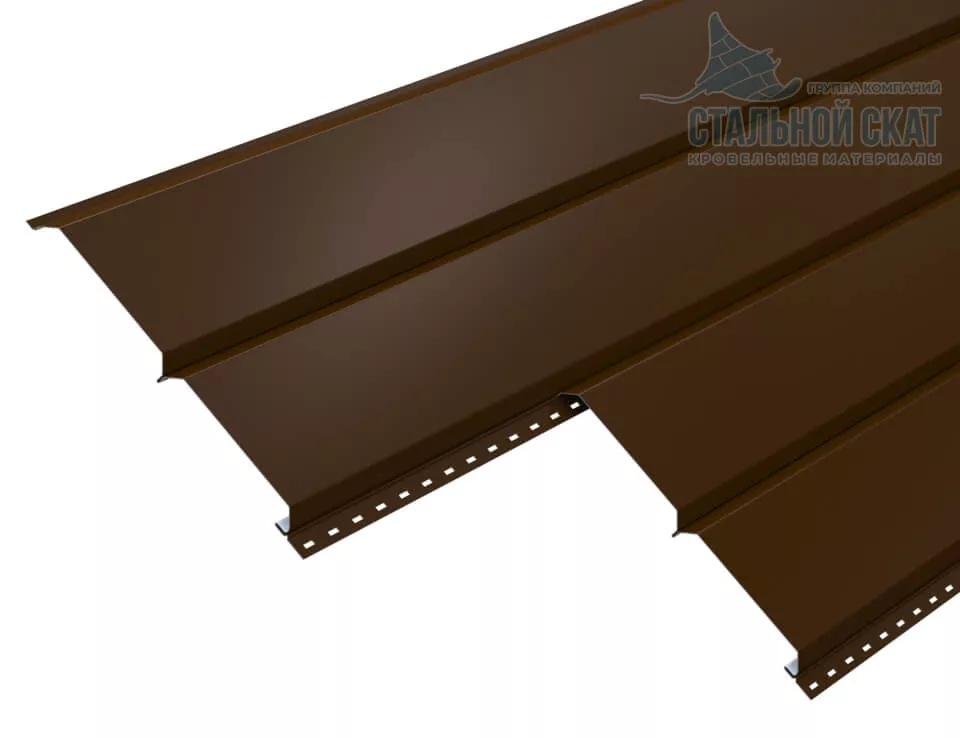 Сайдинг Lбрус-15х240 (Steelmatt-20-8017-0.4±0.08мм) в Егорьевске