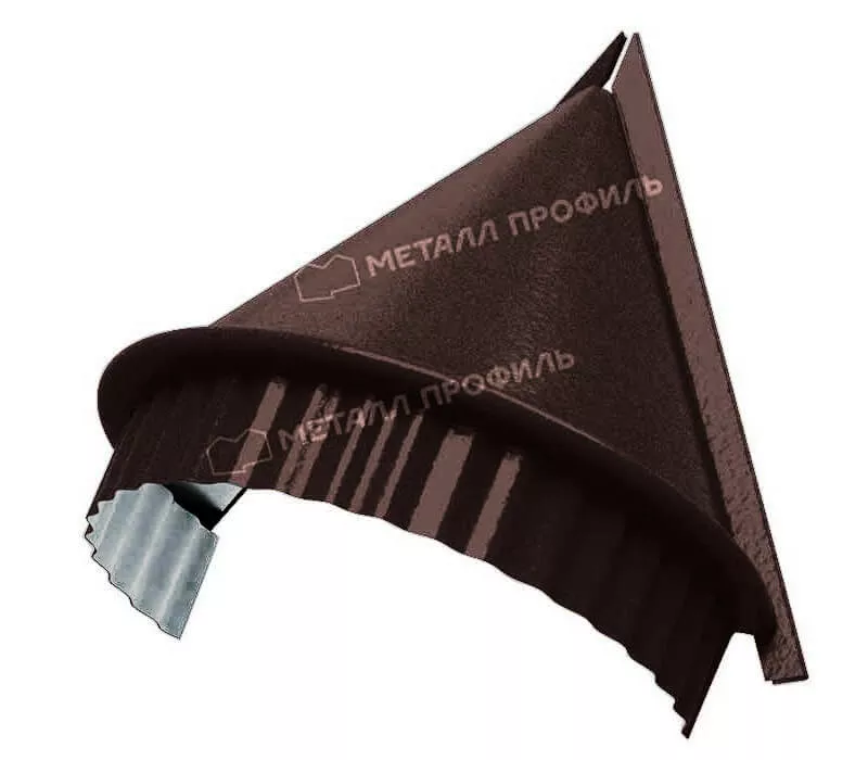 Заглушка конька круглого конусная (VALORI-20-Brown-0.5) в Егорьевске