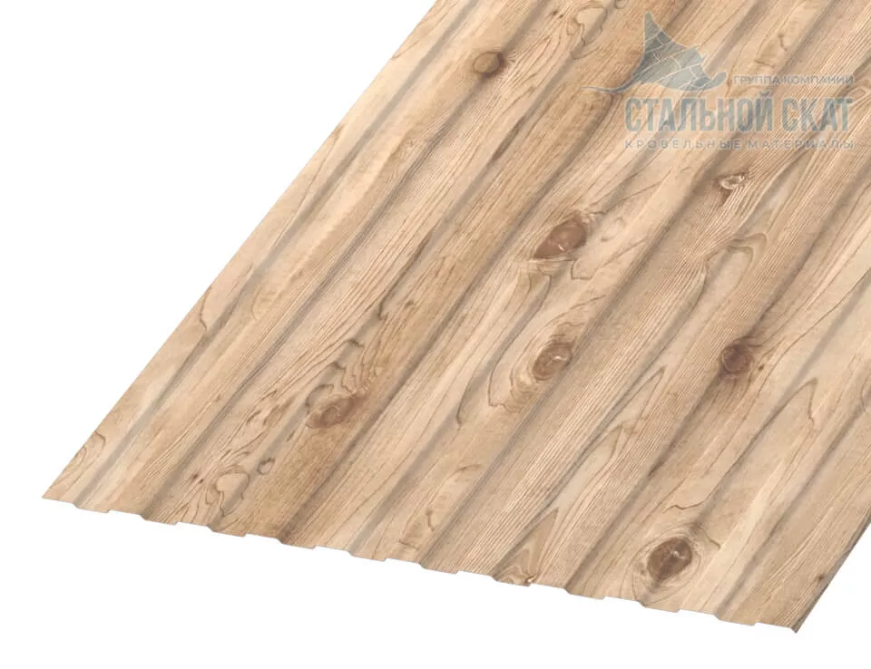 Фото: Профнастил С8 х 1150 - A (ECOSTEEL_T-12-Орех-0.45) в Егорьевске