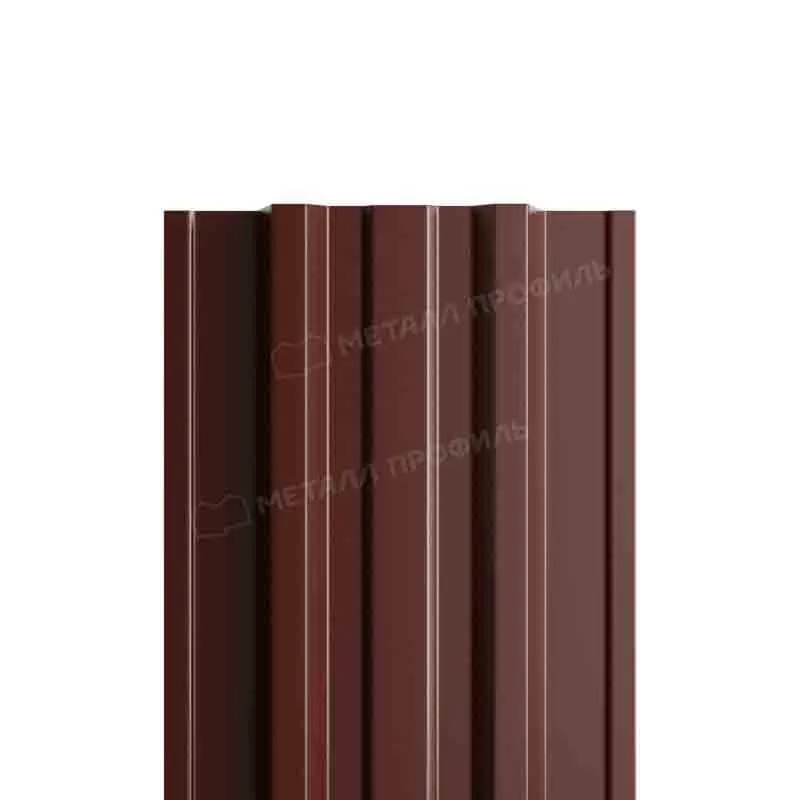 Штакетник металлический МП TRAPEZE-Т 16,5х118 Двусторонний (ПЭ-01-8017 | Color-0.4±0.08мм). в Егорьевске