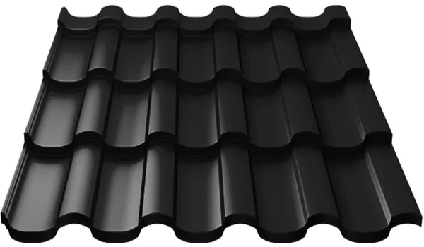 Металлочерепица МП Монтекристо-XL (PURMAN-20-9005-0.5) в Егорьевске