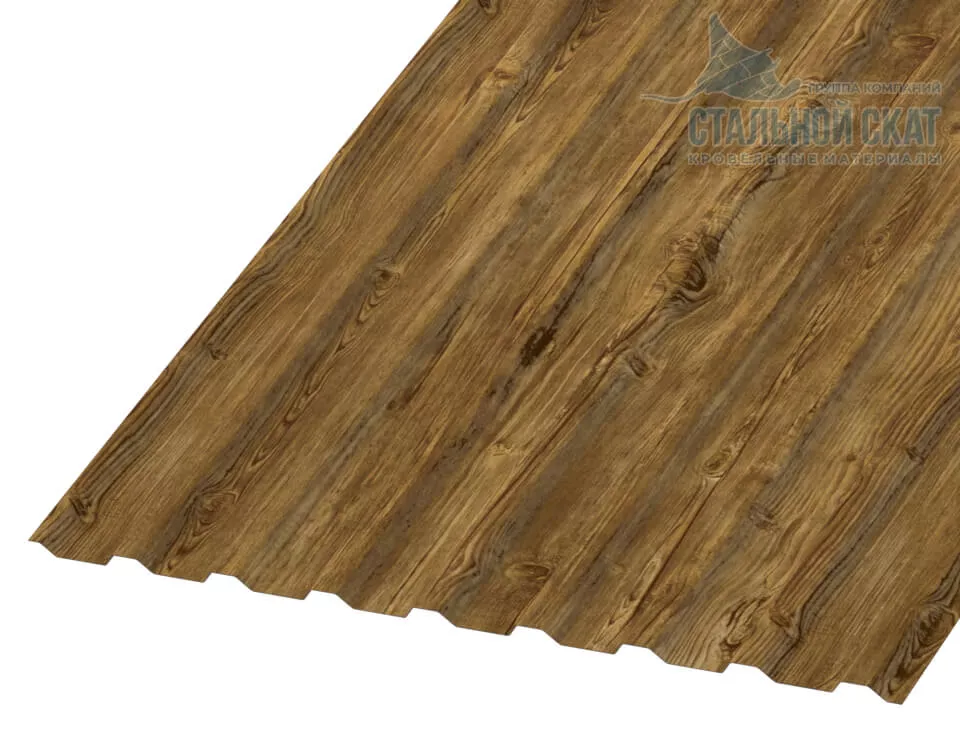 Профнастил МП20 х 1100 - B (ECOSTEEL_T-01-ЗолотойДуб-0.5) в Егорьевске