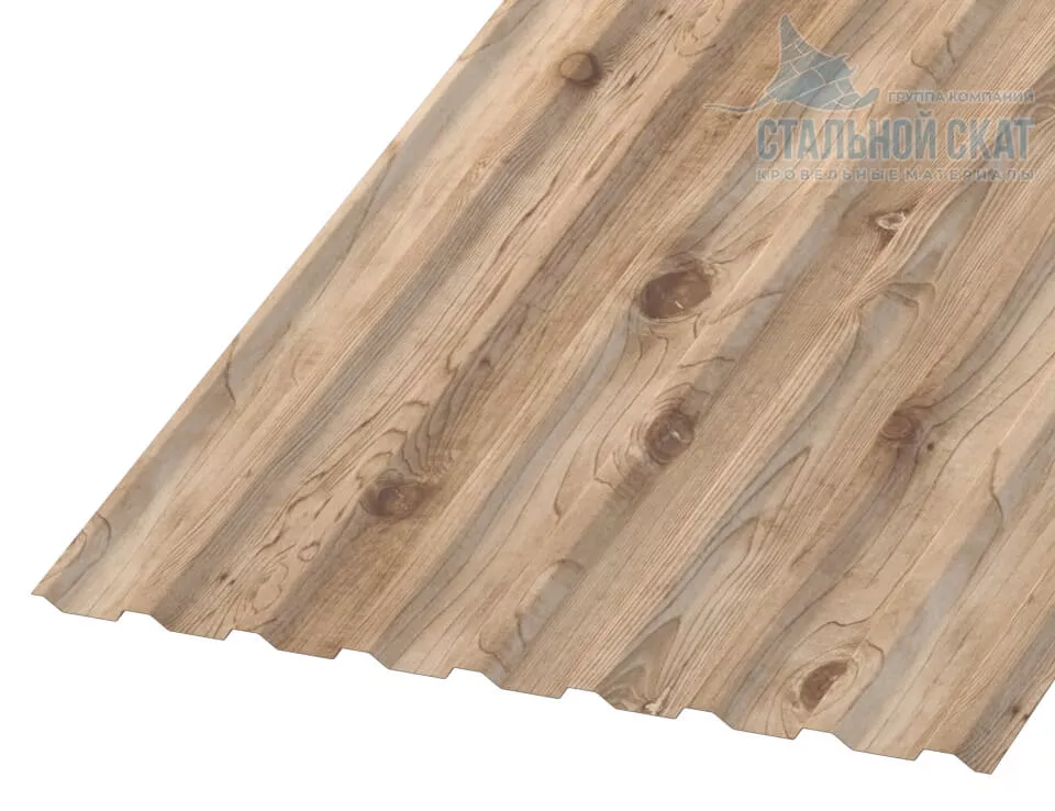 Фото: Профнастил МП20 х 1100 - B (ECOSTEEL_T-12-Орех-0.45) в Егорьевске