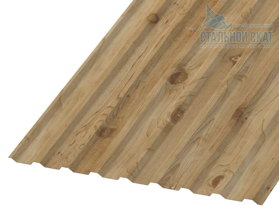 Фото: Профнастил МП20 х 1100 - B (ECOSTEEL-01-Сосна-0.5) в Егорьевске