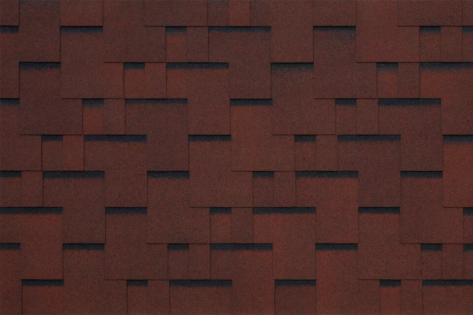 Фото: Черепица гибкая Tegola Sanremo rosso 402 (красный) в Егорьевске