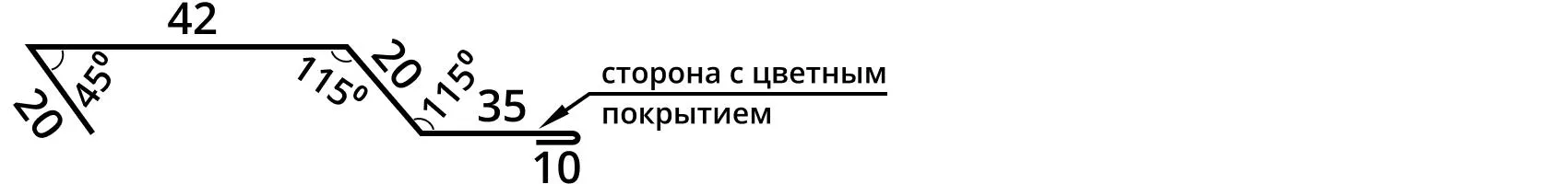 Фото: Откос для сэндвич панелей 42х2000 Фасонное изделие (ПЭ-01-5005-0.45) в Егорьевске