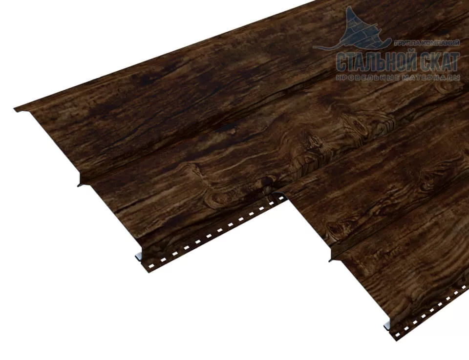 Сайдинг Lбрус-15х240 (ECOSTEEL_MA-12-Античный Дуб-0.45) в Егорьевске