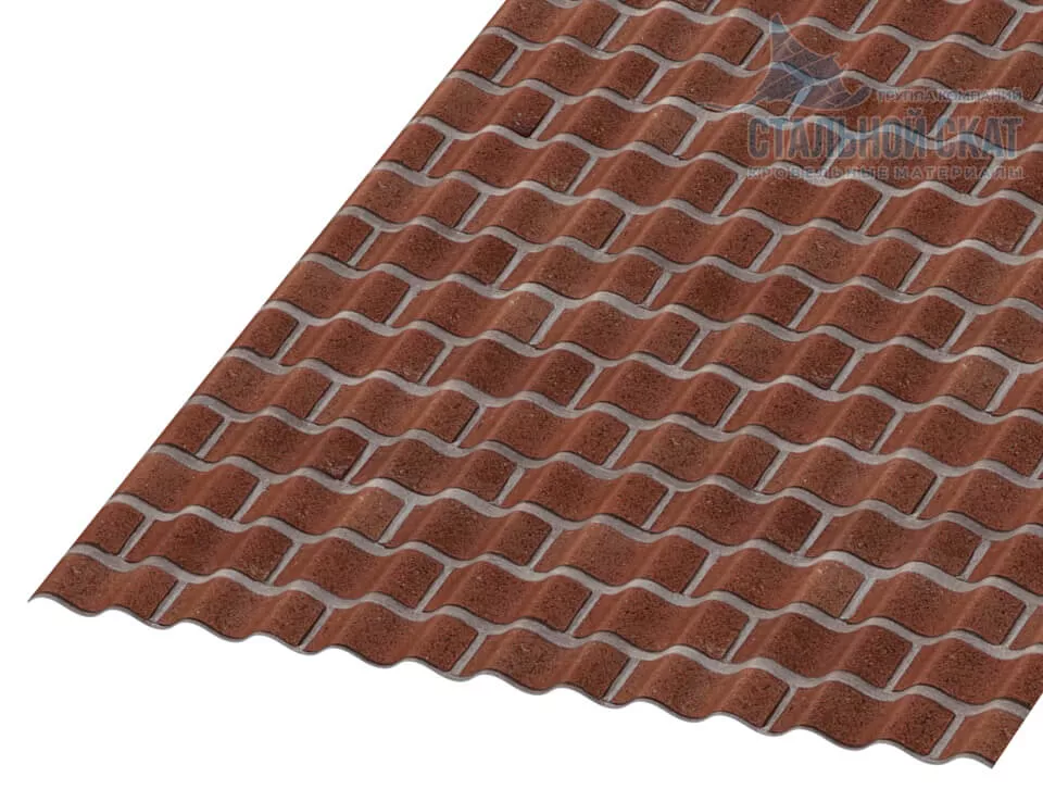 Профнастил МП18 х 1100 - A (ECOSTEEL-01-Кирпич-0.5) в Егорьевске