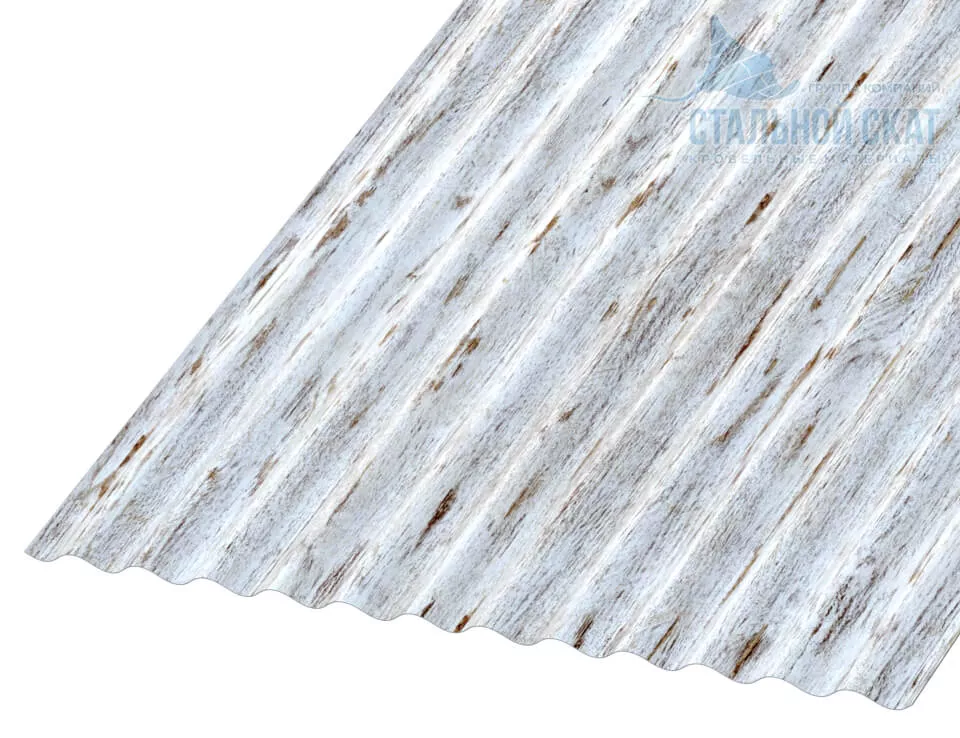 Фото: Профнастил МП18 х 1100 - B (ECOSTEEL_MA-01-БеленыйДуб-0.5) в Егорьевске