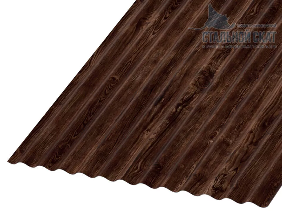 Фото: Профнастил МП18 х 1100 - B (ECOSTEEL_MA-01-Бразил. Вишня-0.5) в Егорьевске