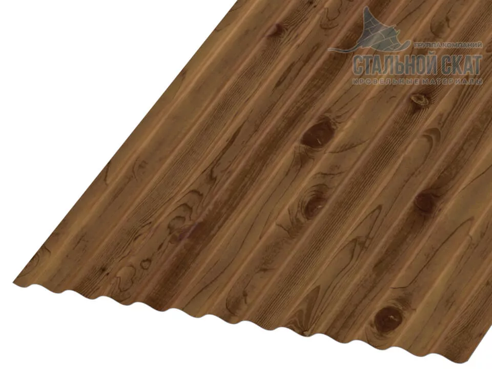 Профнастил МП18 х 1100 - B (ECOSTEEL_T-12-Дуб-0.45) в Егорьевске