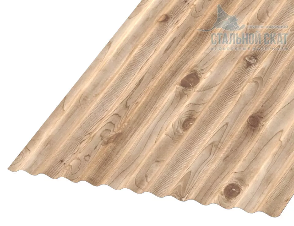 Профнастил МП18 х 1100 - B (ECOSTEEL_T-12-Орех-0.45) в Егорьевске