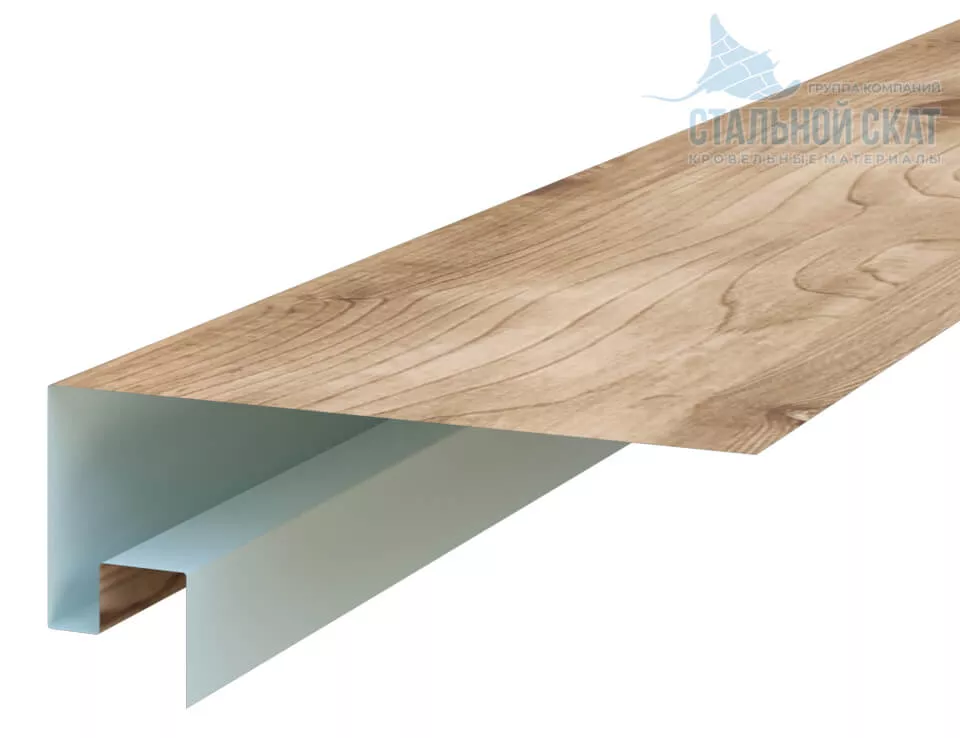 Фото: Планка откоса сложная 3D Woodstock 230х75х3000 (ECOSTEEL_T-12-Орех-0.45) в Егорьевске