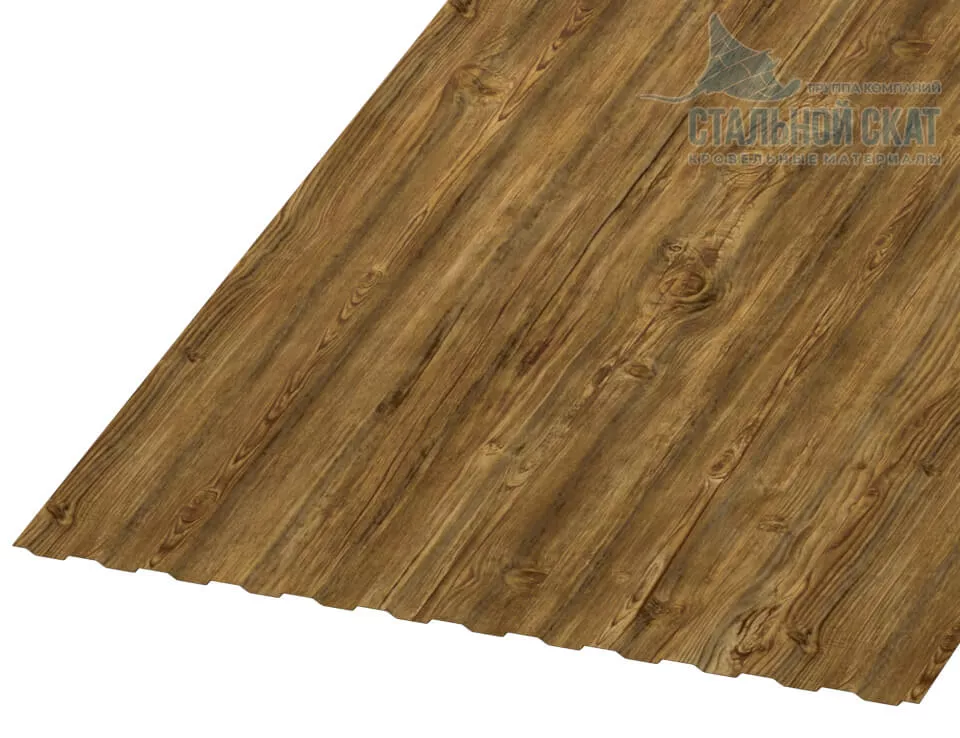 Профнастил МП10 х 1100 - B (ECOSTEEL_T_Д-01-ЗолотойДуб-0.5) в Егорьевске