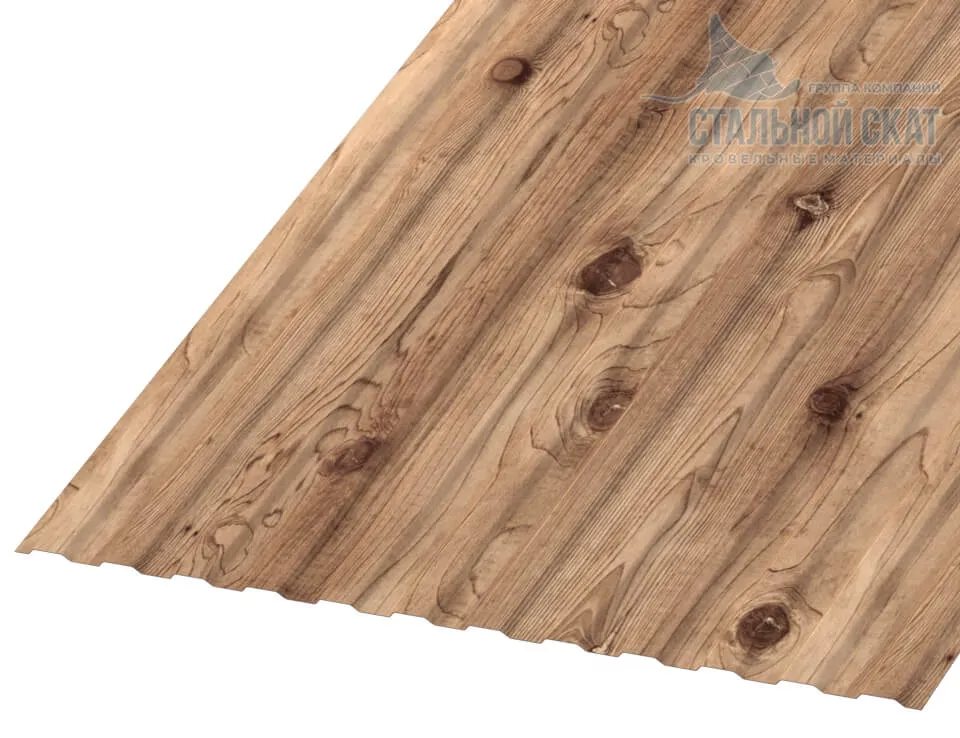 Профнастил МП10 х 1100 - A (ECOSTEEL_T-12-Золотой Орех-0.45) в Егорьевске