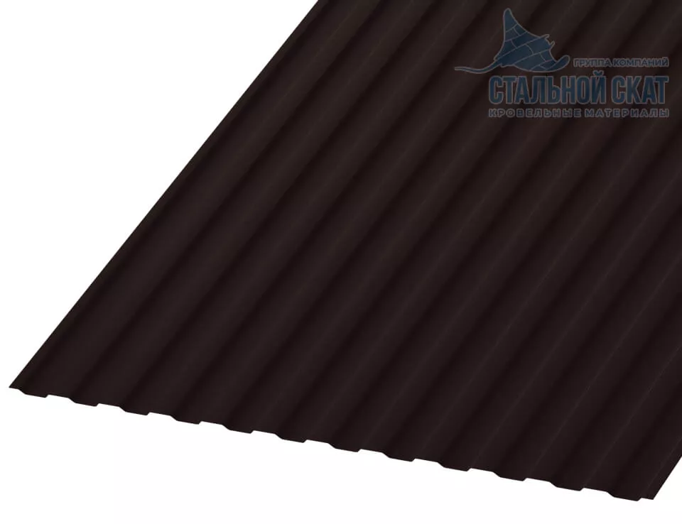 Фото: Профнастил МП10 х 1100 - B (VALORI-20-DarkBrown-0.5) в Егорьевске