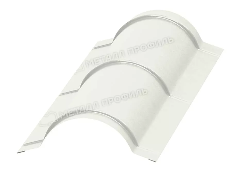 Планка конька круглого R110х2000 (PURMAN-20-9010-0.5) в Егорьевске