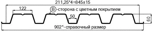 Фото: Профнастил Н60 х 845 - B (VikingMP E-20-3005-0.5) в Егорьевске