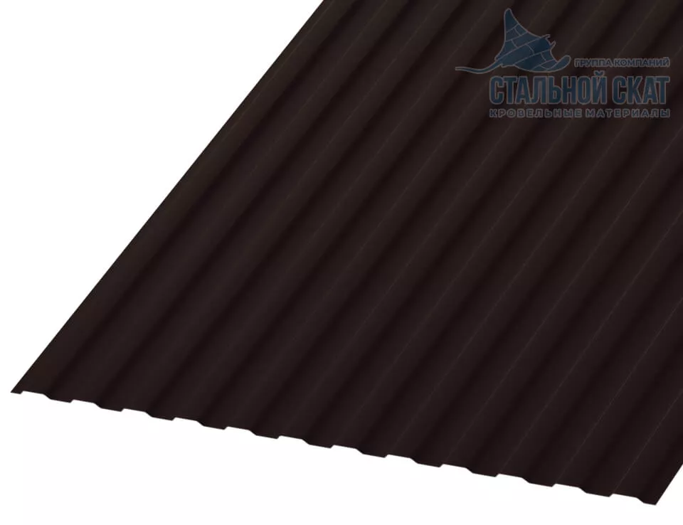 Фото: Профнастил МП10 х 1100 - A (VALORI-20-DarkBrown-0.5) в Егорьевске